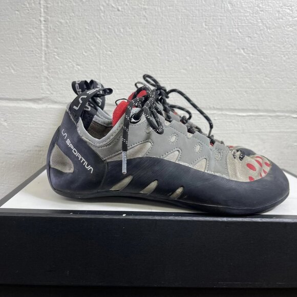 La Sportiva Tarantulace Grey Black Leather Climbing Shoes Lace up Mens 8 US/7 UK main image 9